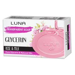 لونا صابون الجلسرين بالورد والحليب - 100 جم