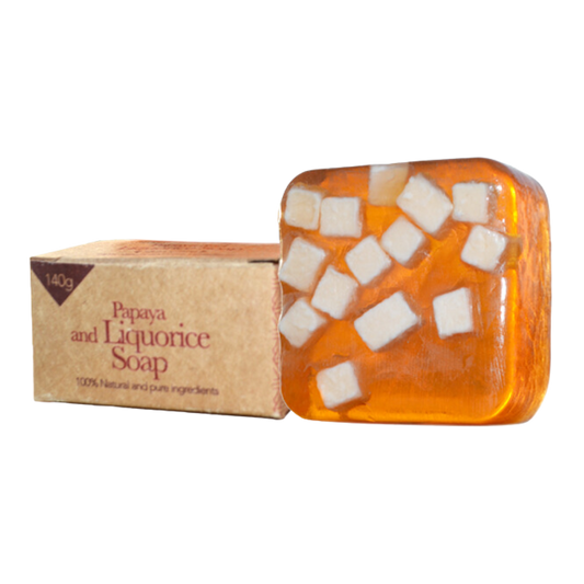 أفريكانا صابون بالبابايا والعرقسوس - 140 جم