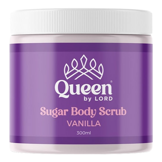 كوين باي لورد مقشر الجسم بالسكر برائحة الفانيليا - 300 جم